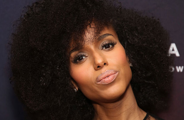 Kerry Washington. Black woman with big dark hair.