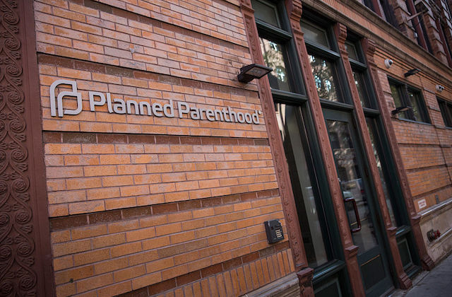 Shot of exterior of Planned Parenthood clinic in Manhattan.