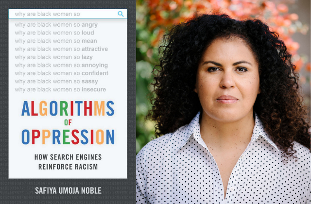 Professor Safiya Noble and book cover