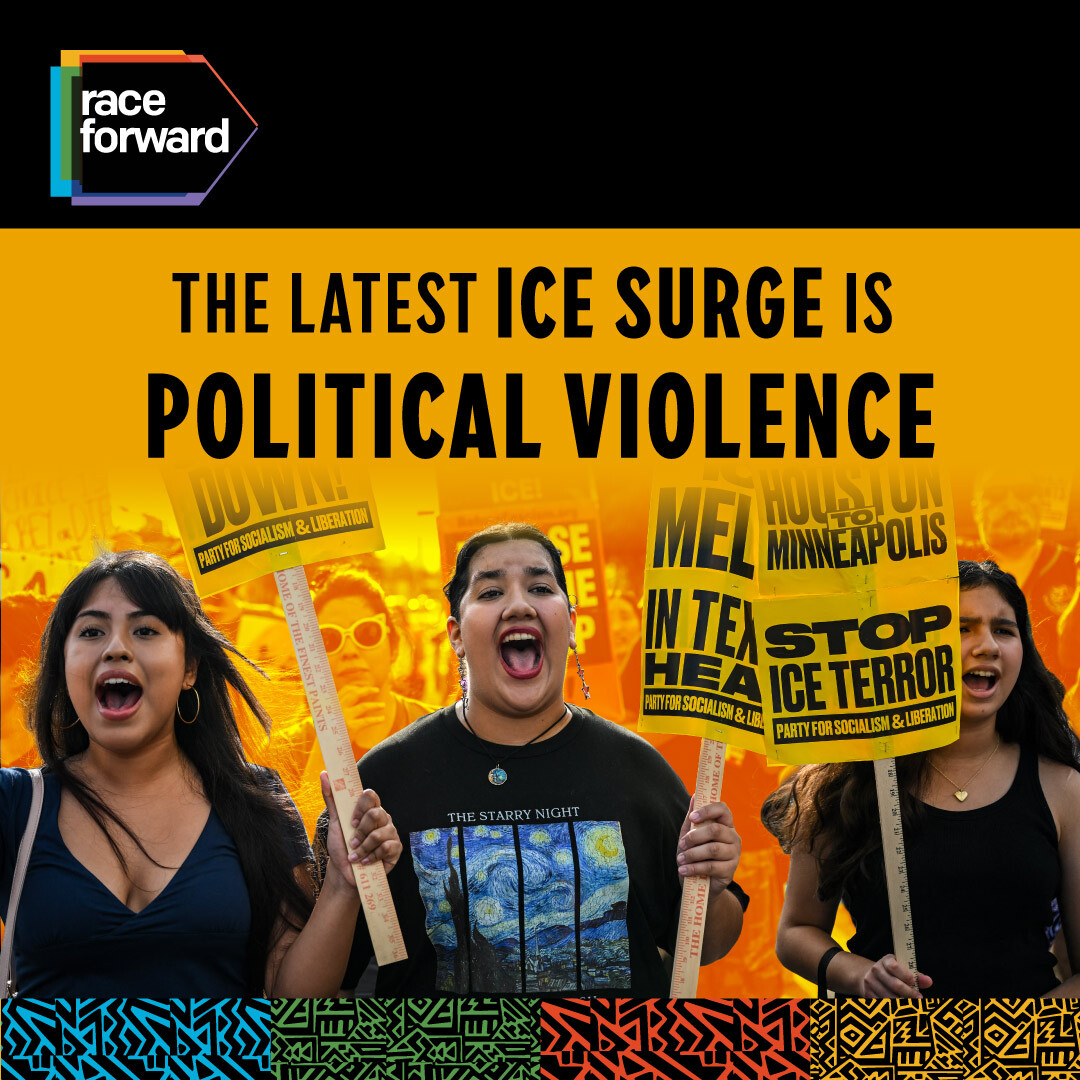 Yellow Graphic with 3 women holding protest signs
