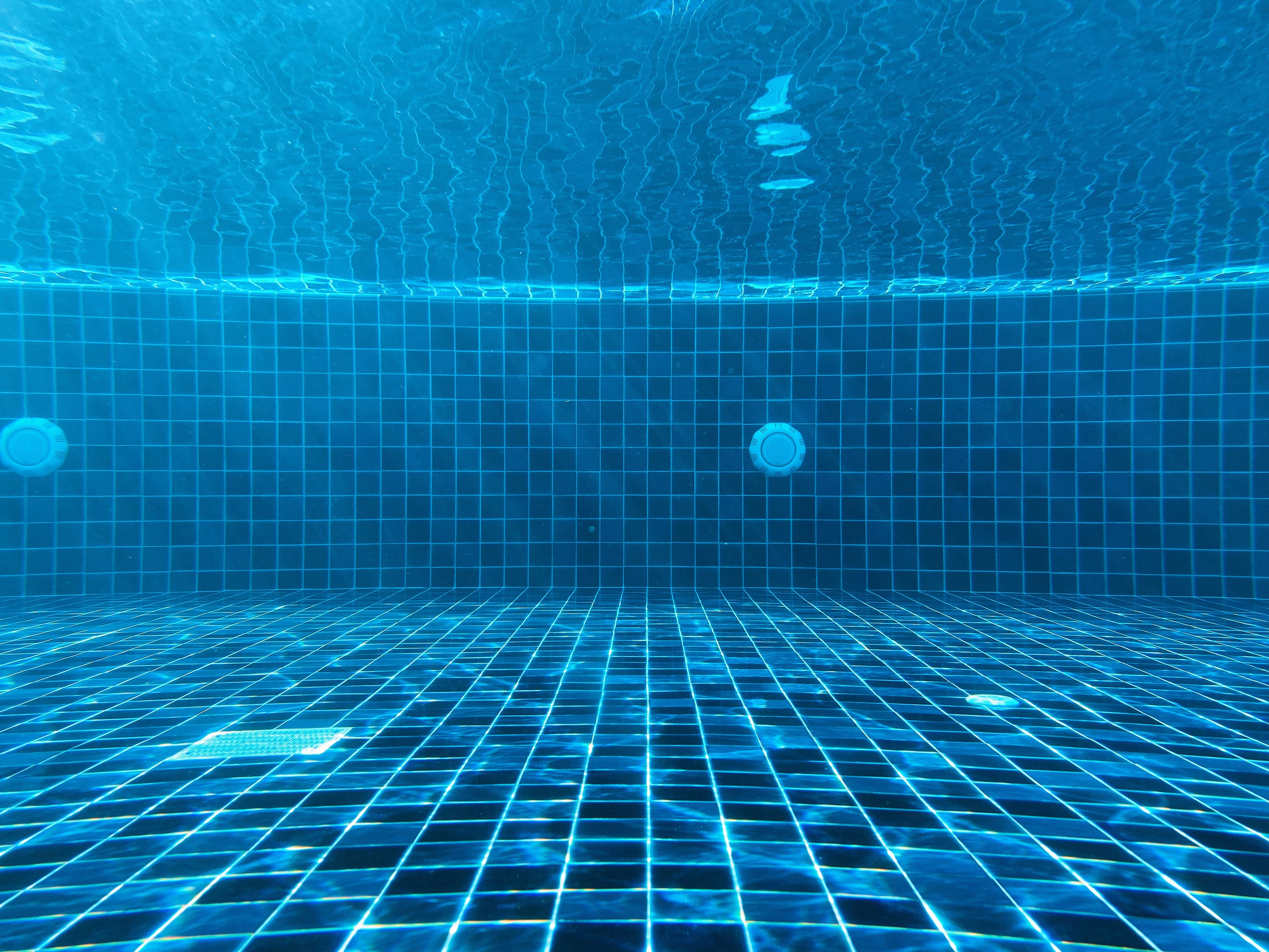 A shot of a deep underground pool. 