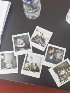 Polaroids of zine makers