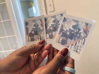 Polaroids of zine makers