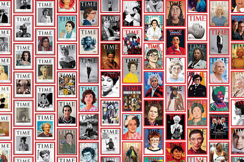100 Women of the Year. Collage of TIME Magazine covers from March 2020.