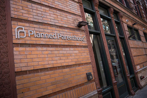 Shot of exterior of Planned Parenthood clinic in Manhattan.