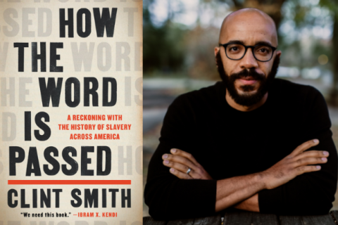 Author Clint Smith and the cover of his book, "How the Word is Passed"