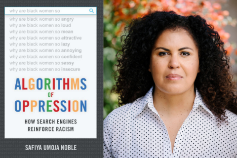 Professor Safiya Noble and book cover