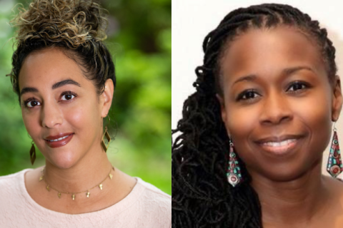 Headshots of Dani Ayers (left) Chief Executive Officer of me too. International and Monifa Bandele (right)  Chief Operating Officer of TIME'S UP