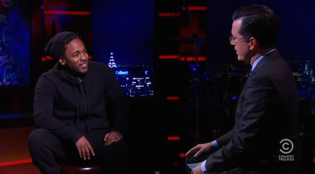 Watch Kendrick Lamar Debut New Song on ‘The Colbert Report’