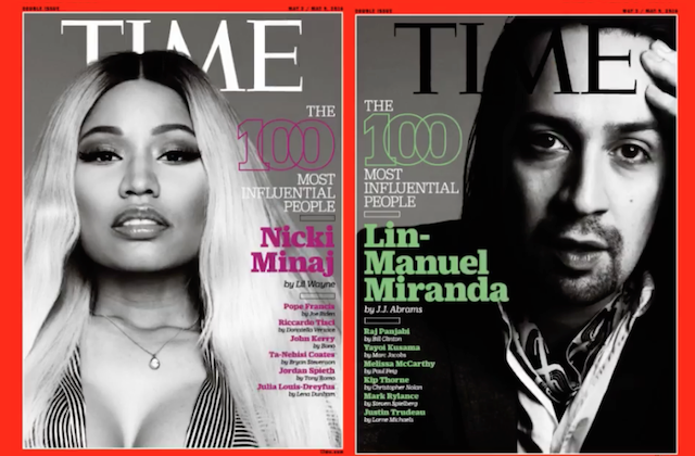 Nicki Minaj, Priyanka Chopra and Lin-Manuel Miranda On Time’s ‘100 Most Influential’ Covers
