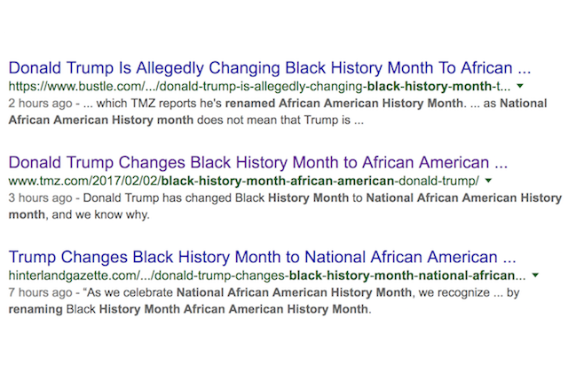 No, Trump Did Not Rename Black History Month