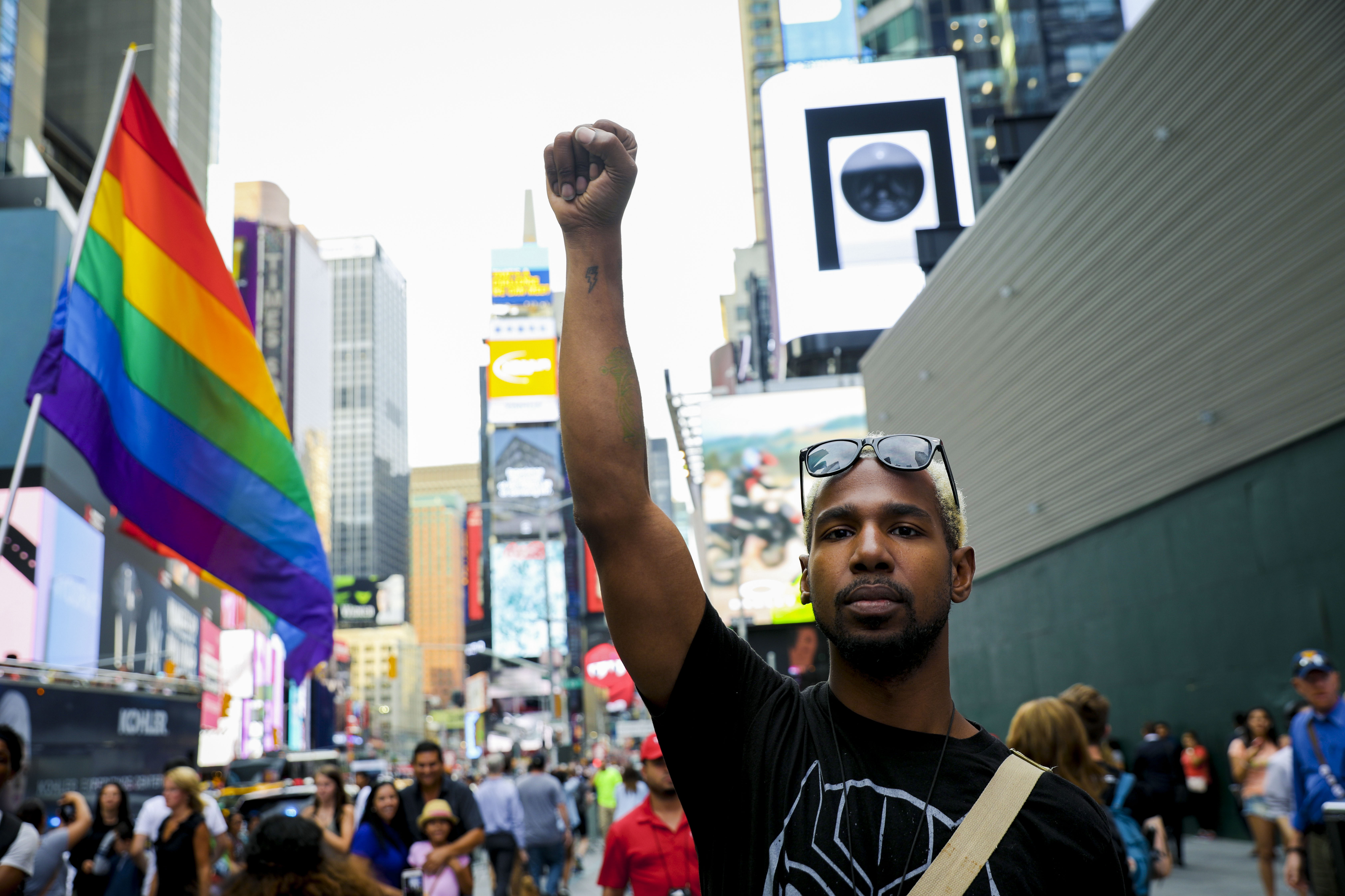 [VIDEO] New Yorkers Push Back Against Trump’s Tweeted Ban on Trans People in the Military