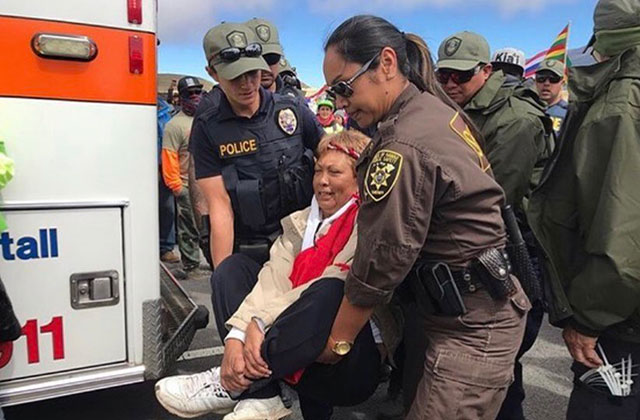 Native Hawaiian Elders Arrested in Telescope Protest at Mauna Kea